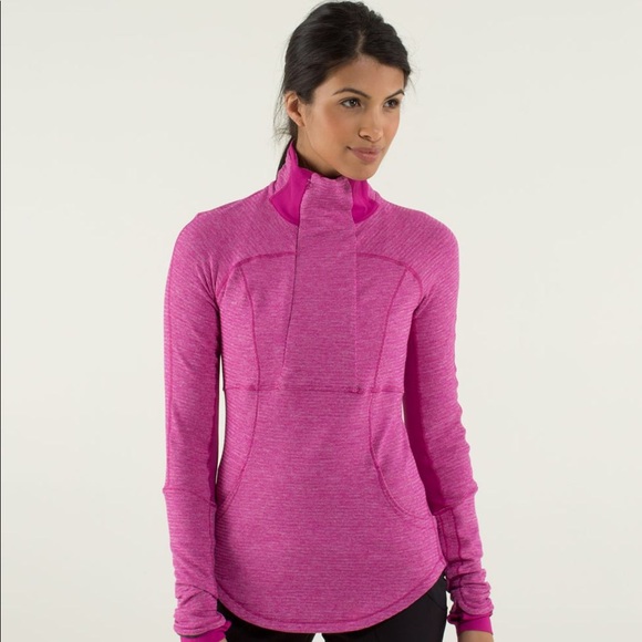 lululemon athletica Tops - Lululemon Base Runner 1/2 Zip Raspberry size 8